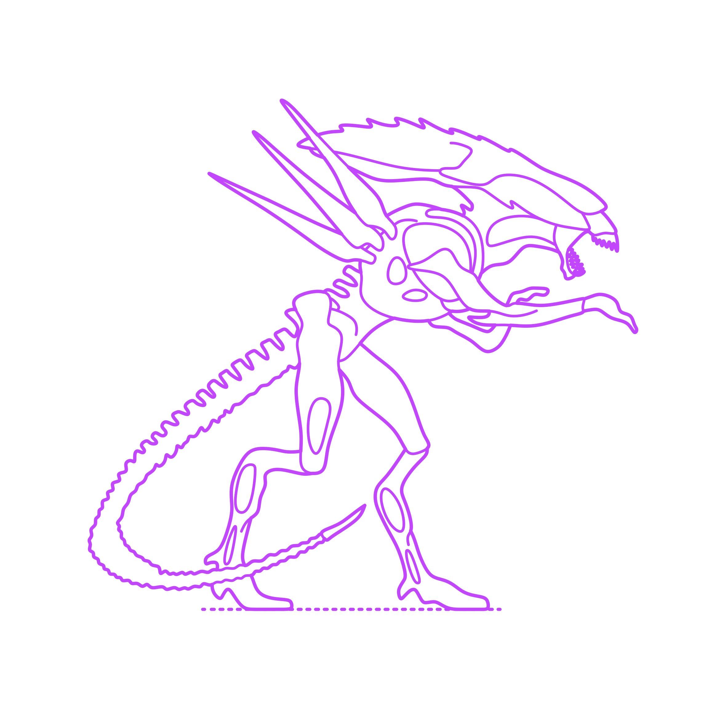Pop Culture Alien Xenomorph Queen Outline Svg Vector Free Vectors
